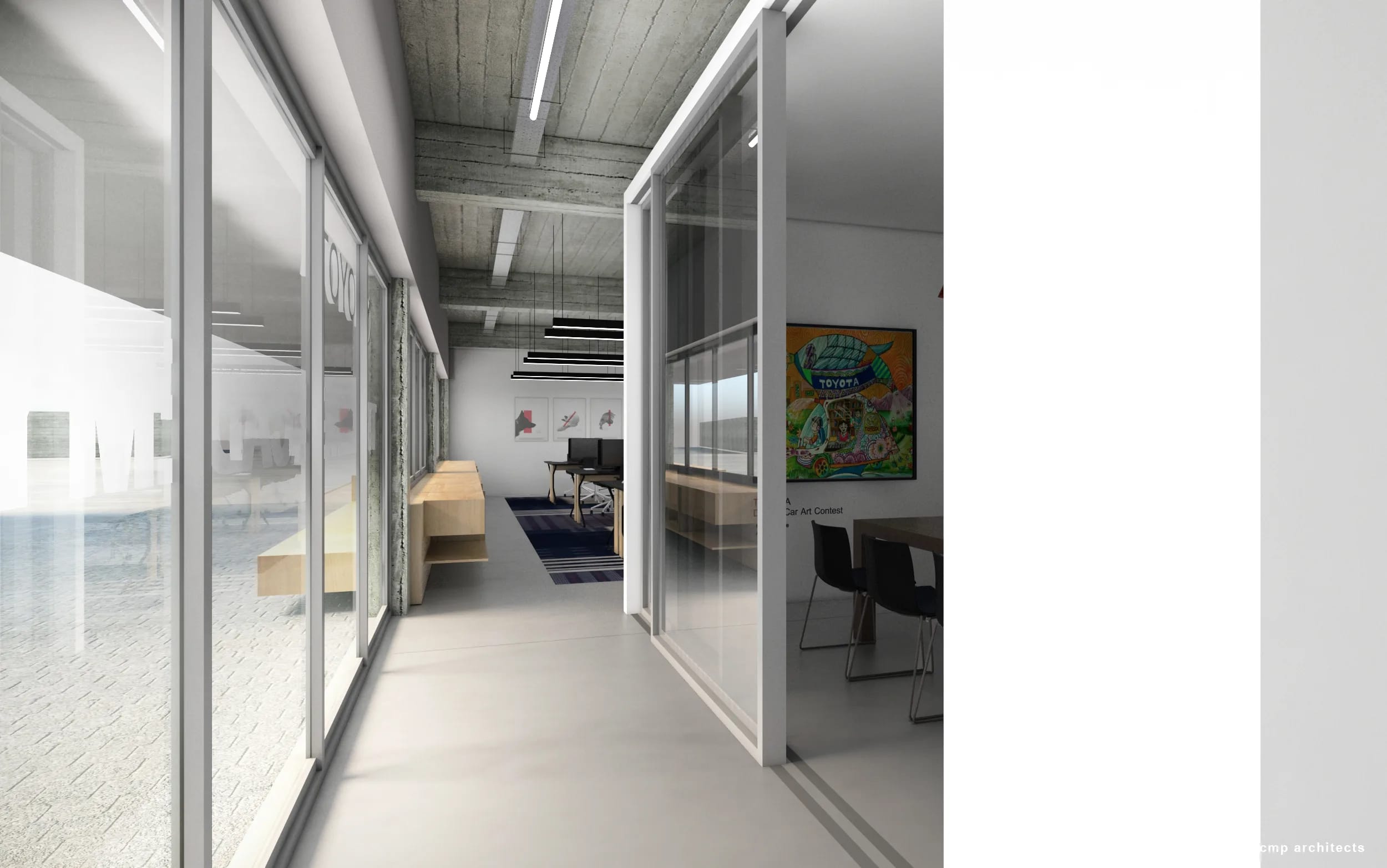 TOYOTA_Training Center_corridor to offices