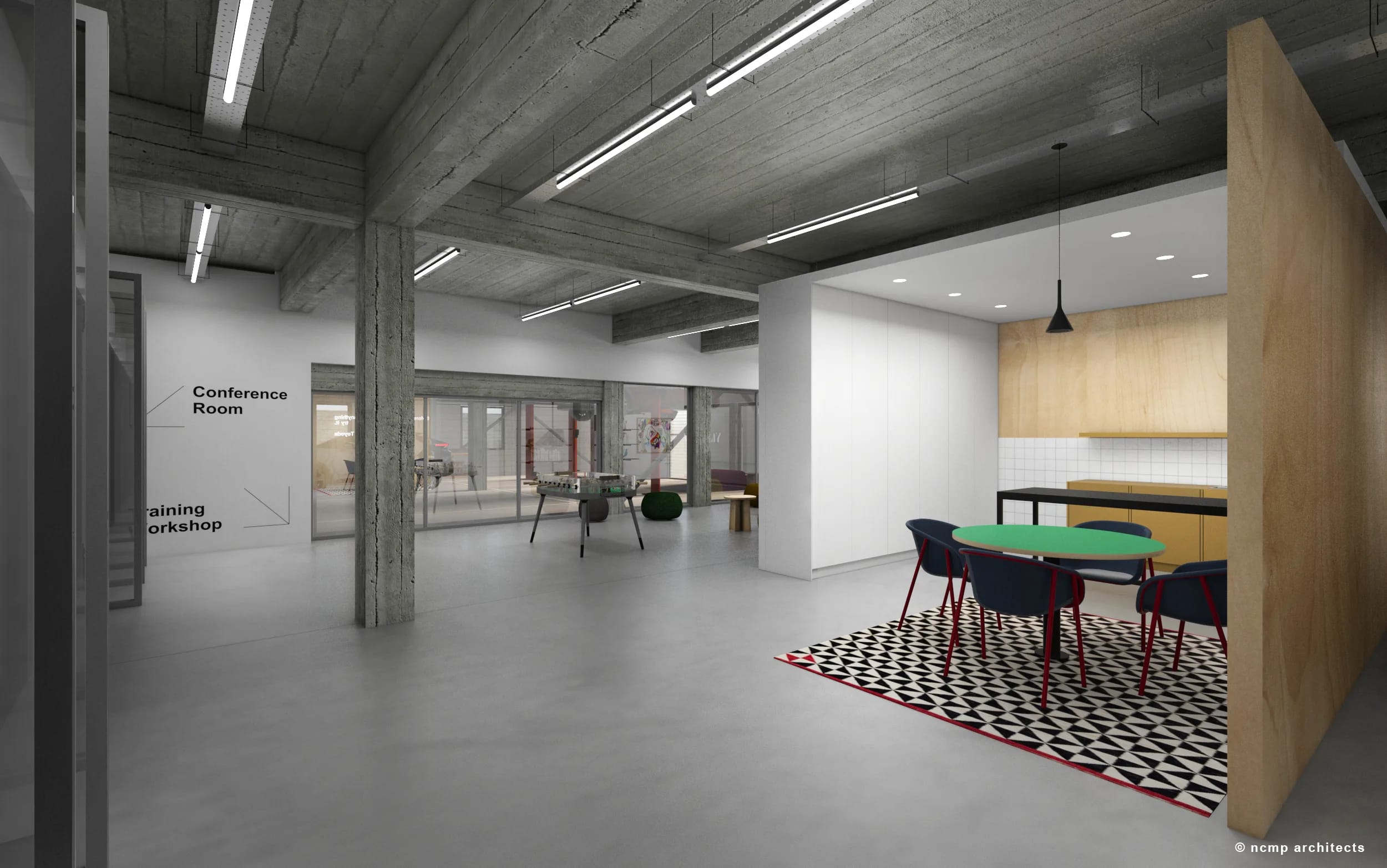 TOYOTA_Training Center_lobby & kitchenette