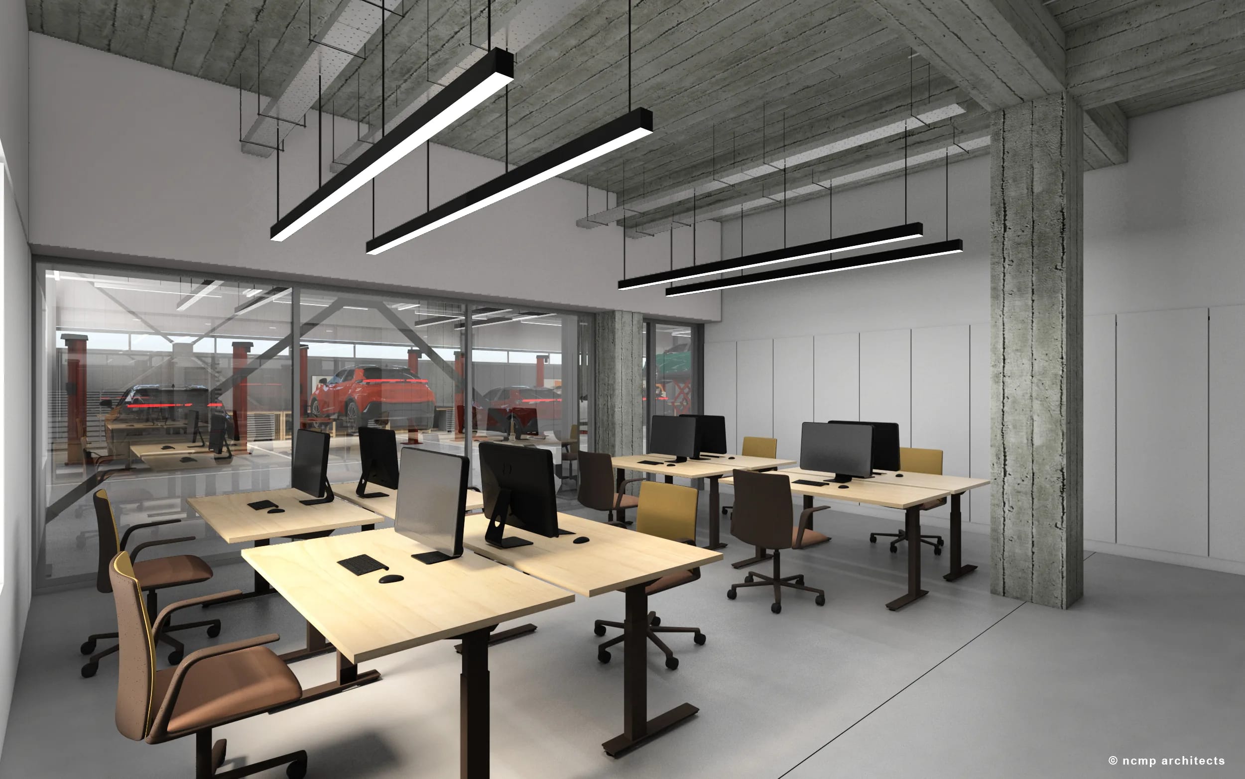 TOYOTA_Training Center_hightech workshop offices